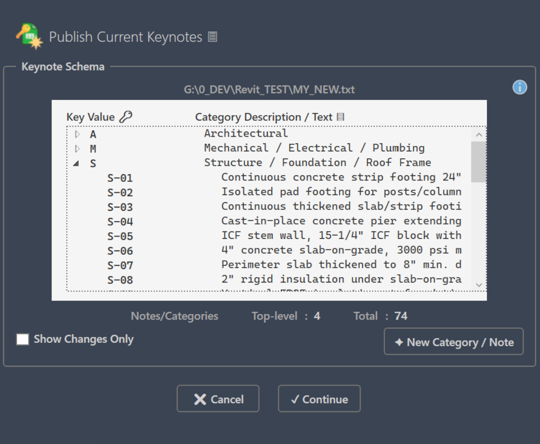 KeySheet sync review interface